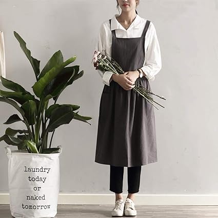 Amazon エプロン おしゃれ ちょっとそこまで につけて行ける可愛いエプロン ナチュラルなコットンリネン素材 かわいい おしりが隠れる ポケット付き チャコールグレーエプロン エプロン オンライン通販 Amazon エプロン おしゃれ ちょっとそこまで につけて行ける可愛いエプロン ナチュラルなコットンリネン素材 かわいい おしりが隠れる ポケット付き チャコールグレーエプロン エプロン オンライン通販