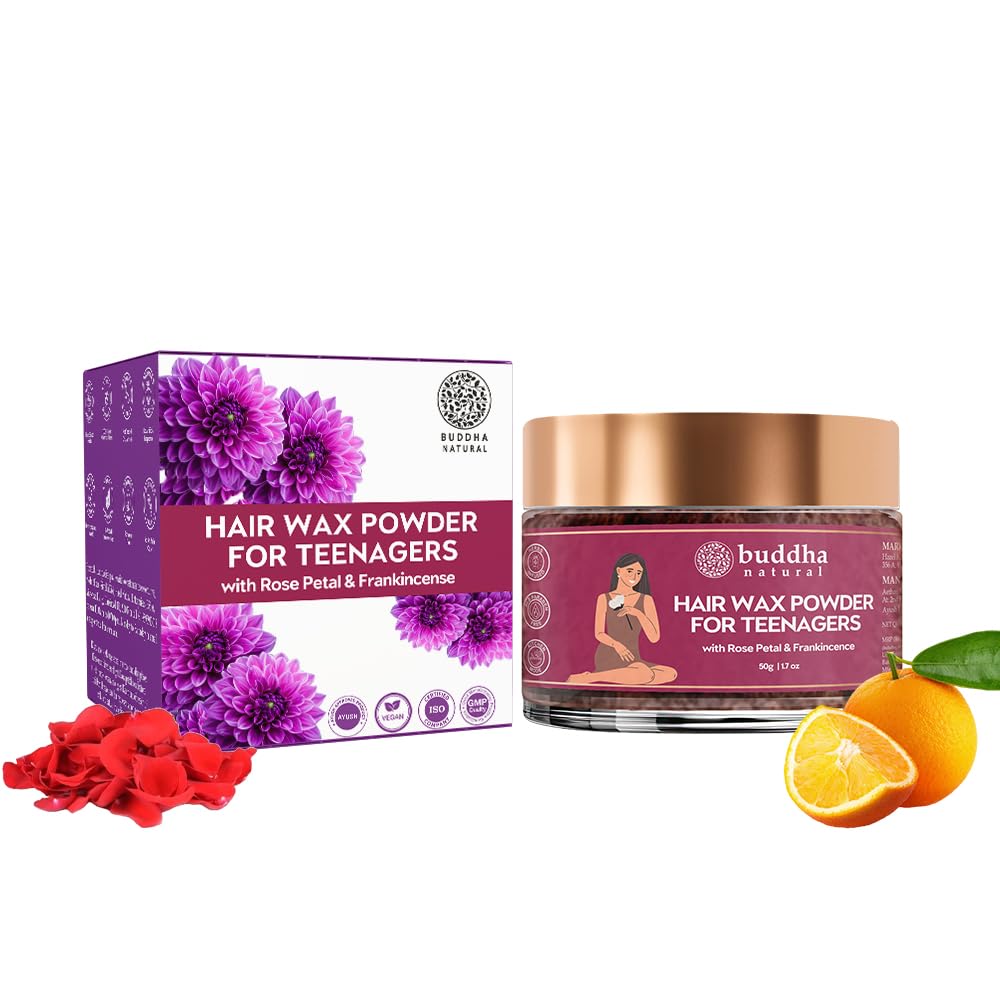 buddha natural hair wax powder for teenagers (30 grams) - helps in instant & gentle hair removal with no irritation, no skin rashes, no pain | 100% herbal formula for teenagers