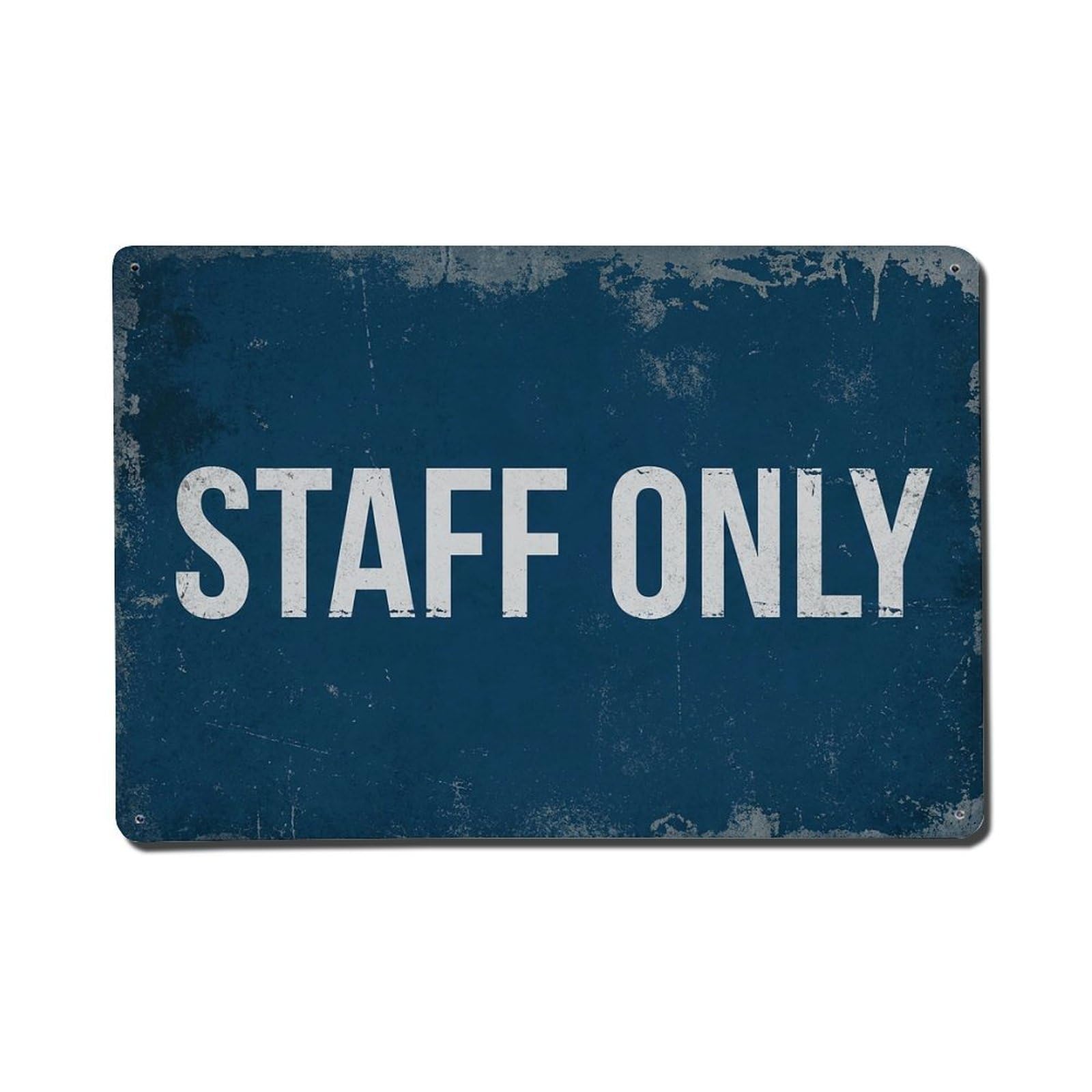Vintage Staff Only Metal Tin Sign Plaque Wall Decor for Cafe, Club Bar, Office, Garden Metal Poster 8x12Inch