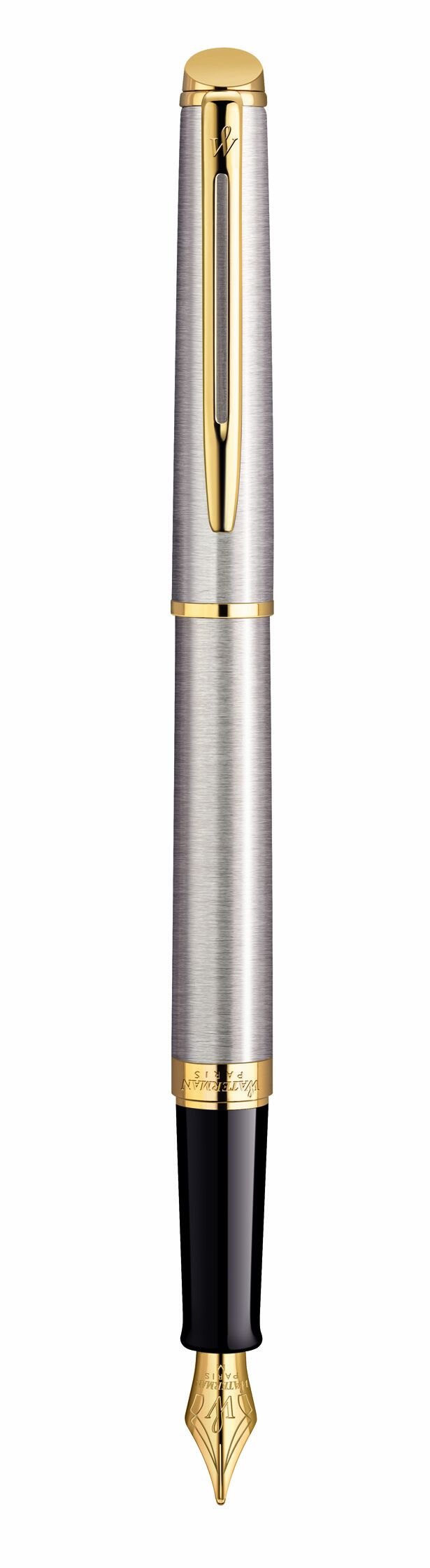 Penna Stilografica Waterman Emisfero Con Incisione Personalizzata - Inchiostro Blu, Punta Media, Colore Nero Opaco