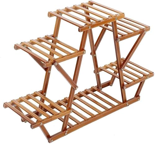 Miniatura 4 de VBSQ- Soporte para plantas de varios niveles, estante de madera para flores, estante para jardín, jardín, esquina, soporte para plantas, soportes