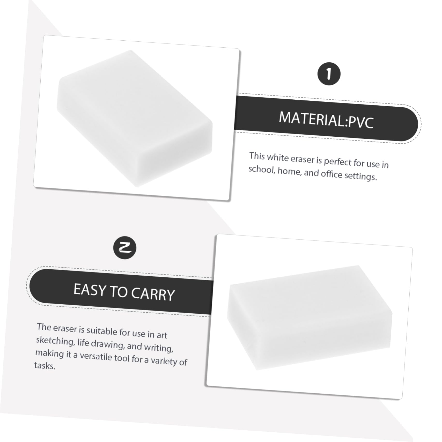 Uonlytech 5 Series Dibujo Para Lápiz Borrador Para Técnicas De Dibujo Y Escritura Casa Escuela Y Oficina 30 Piezas X 5