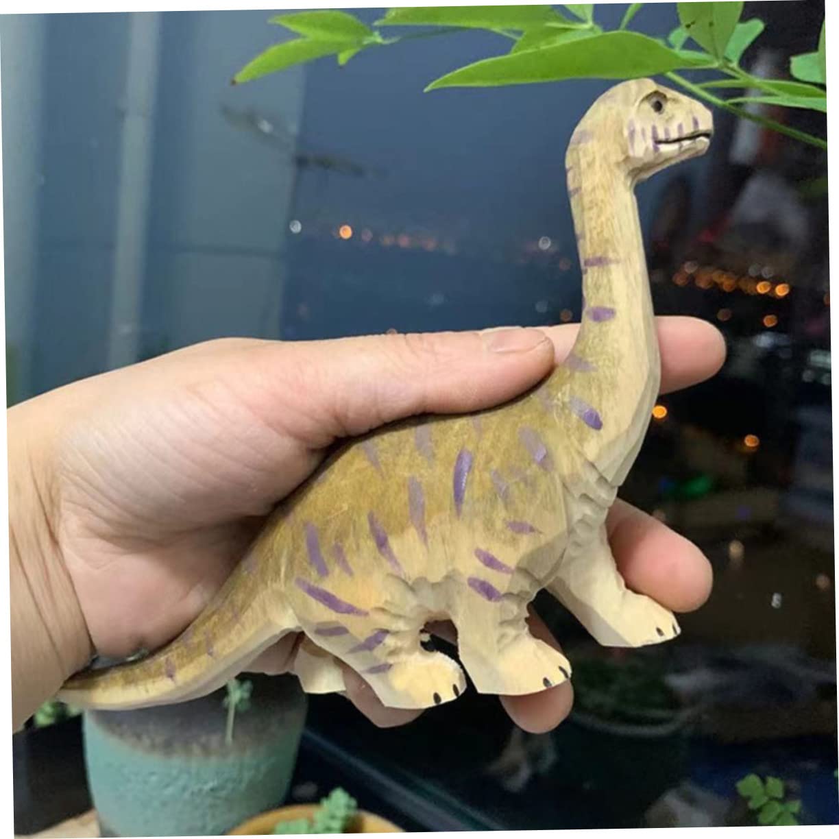 ABOOFAN 4 Piezas Animales simulados Estatua de Madera Animales de Madera Manualidades decoración Juguetes Juguete de niños Chico Decorar artesanía