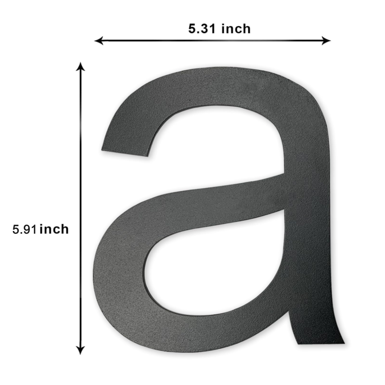 MOLVCE 8 inch Large House Number for Outside Floating Anthracite Solid Stainless Steel RAL 7016 Anthracite Door Number Fine Structure Powder Coated - Image 3