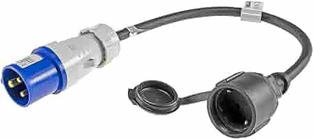 Adattatore CEE Da Campeggio Con Presa Schuko - Cavo 1,5m 230V/16A IP44 - Foto 6