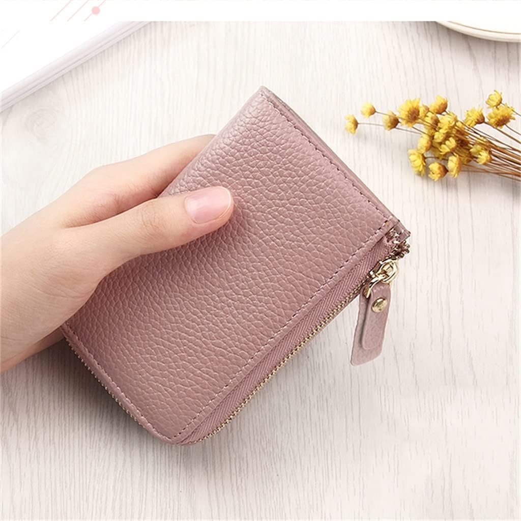 Leather Key Case Women's Small And Large Capacity Chain Zipper Wallet Card Two-in- Bag