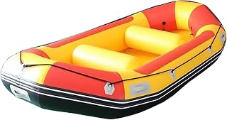 Inflatable Kayak, Inflatable Kayaks Hard Bottom Kayak 4 People Scenic Spot Rafting Inflatable Dinghy Fishing Boat