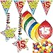 Produktbild Carpeta 54-teiliges Partydeko Set * Zahl 15 * für Kindergeburtstag oder 15. Geburtstag mit Girlande, Rotorspiralen, Luftschlangen und vielen Luftballons