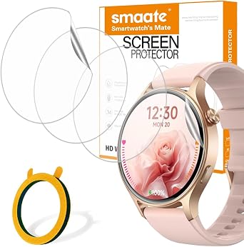 Soft Screen Protector Compatible with aeac Fitpolo GTX18 AR-01 1.3 Smart Watch , TPU, 6-pack, Full Coverage, Bubble Self-healing, with Non-slip Pad Sticker