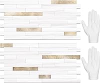 Vista 10 de STICKGOO 20 Hojas de Azulejos Despegables y Adhesivos para Salpicadero, Azulejos Adhesivos para Salpicadero de Cocina y Baño, Aspecto de Madera