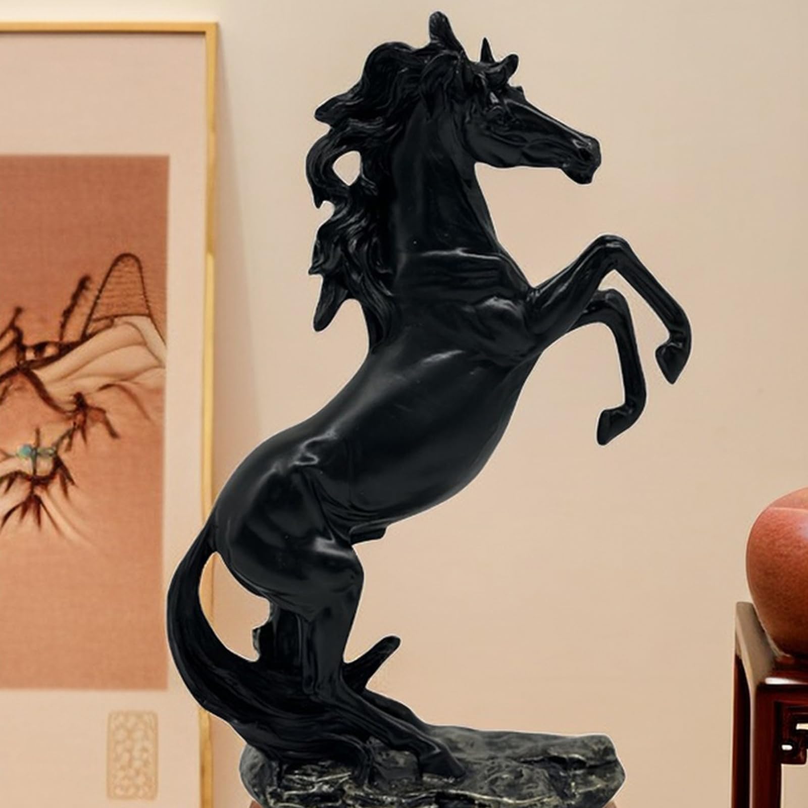 Amazon.co.jp: BZHIB 高さ12.2インチ 立っている馬の樹脂像 ホーム