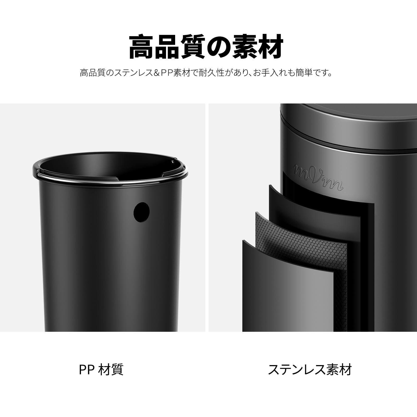 Amazon｜mVm ゴミ箱 2個 30Lと5Lセット ペダル式 スリム ふた付き