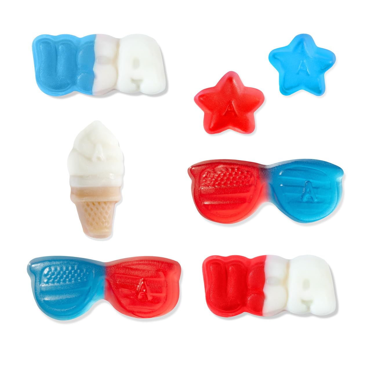 Abanese U.S. of Yay Gummies - Red, White & Blue USA Themed Gummy Candies - 4th Of July Candy - 40oz Bag thumbnail 4