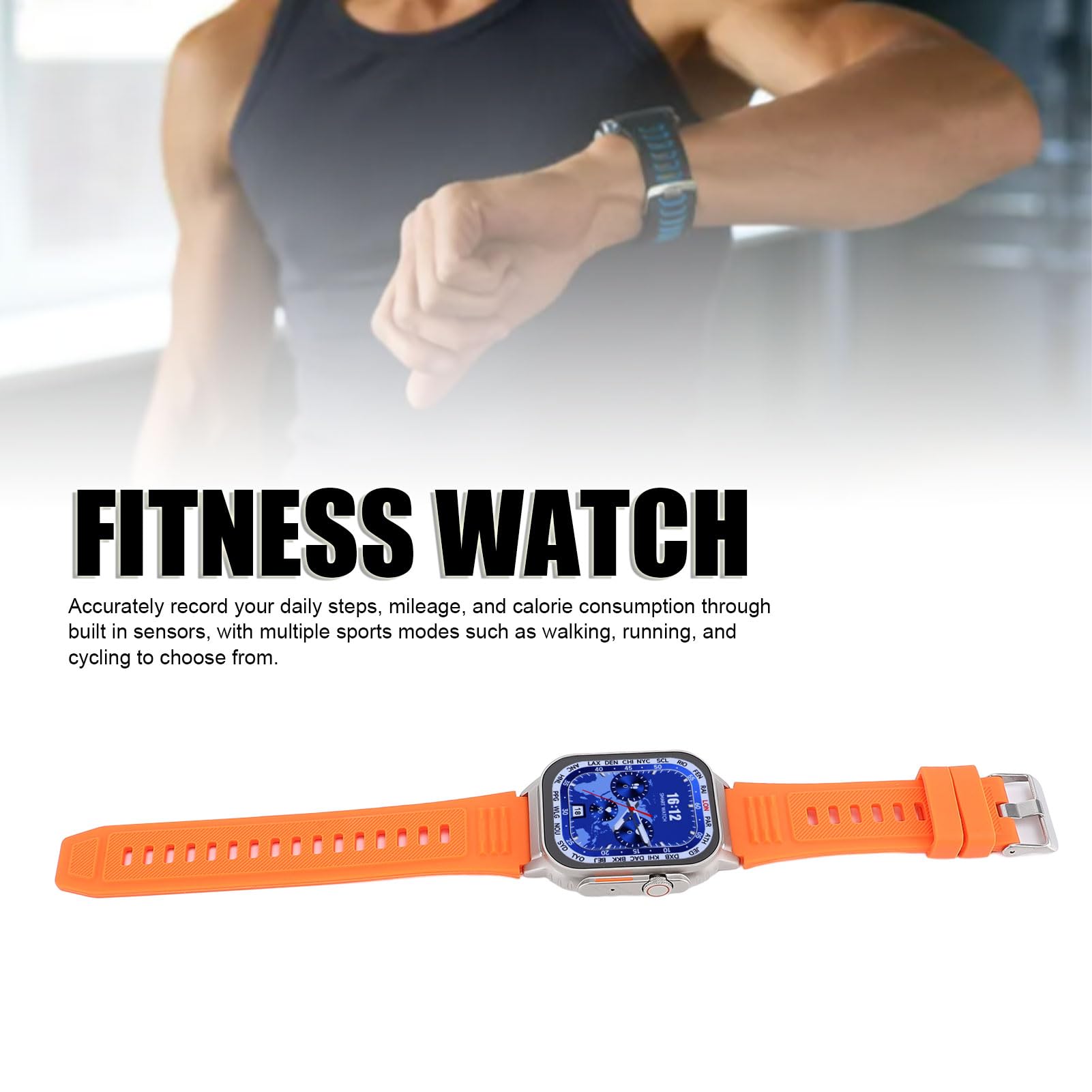 Cocoarm Smart .01 Pollici Touch Screen, Chiamata Bluetooth (ORANGE)