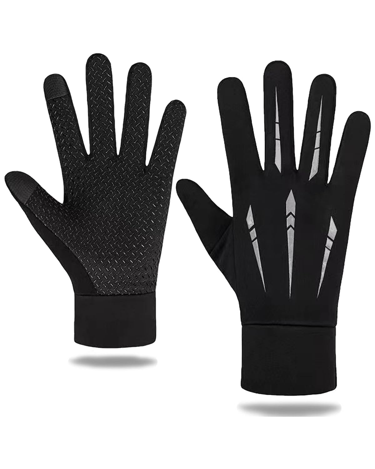 Pixel Panda Winter Gloves With Touchscreen Fingertips | Windproof Water-Resistant For Running & Cycling