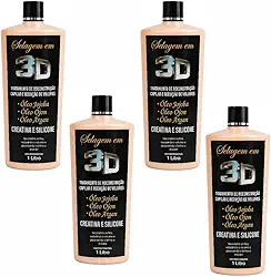 Selagem 3D Profissional – Kit 4×1000 ml | tratamento restaurador com redução de frizz