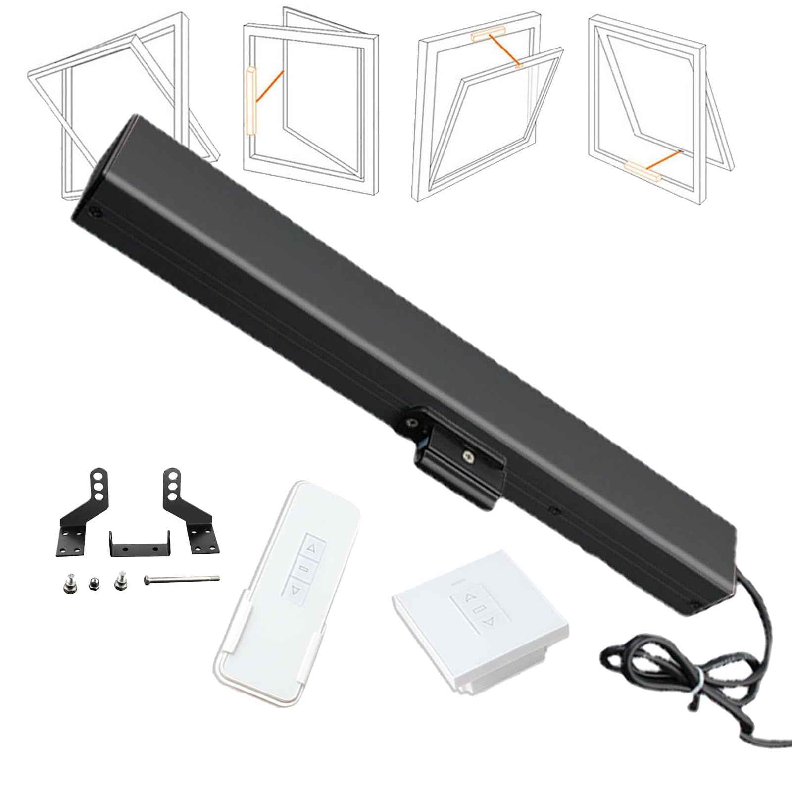 Actionneur d'ouvre-fenêtre électrique 24V course 700mm avec télécommande