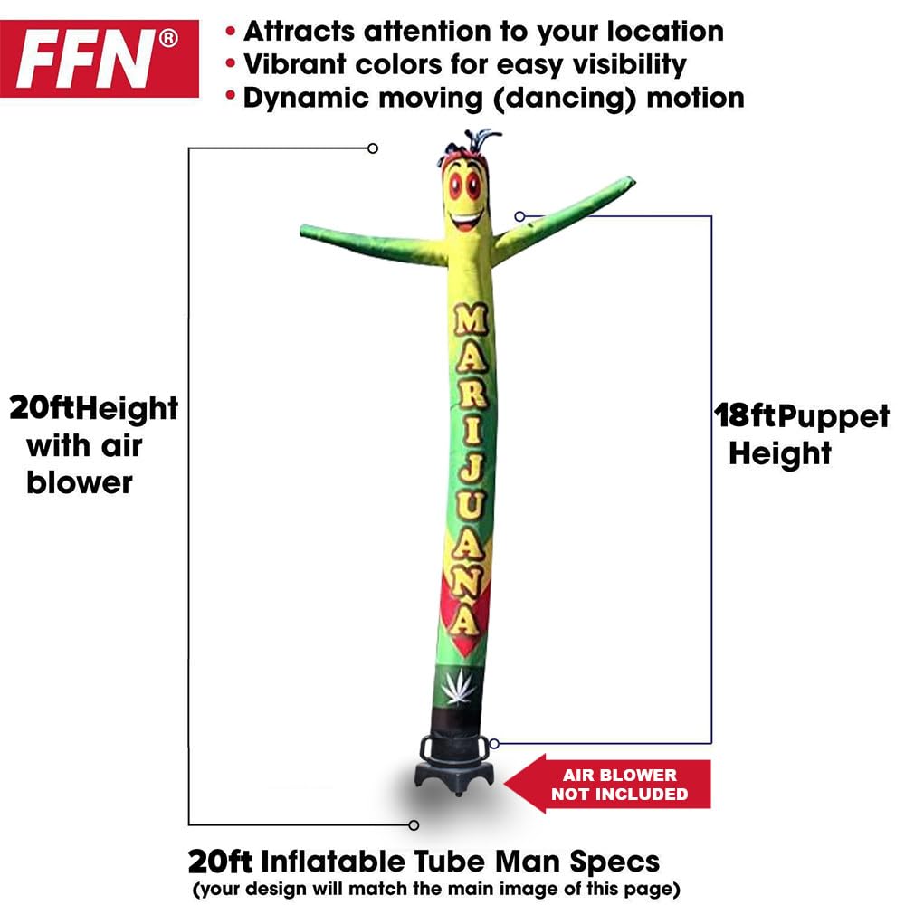 バッズマン　バッツ　weed 首振り人形 マリファナマン 420 Marijuana Dispensary 20 Foot Tall Inflatable Tube Man Air Powered