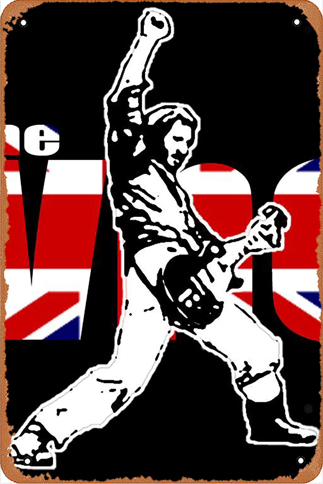 The Who Poster Band Poster (9) Vintage Metal Tin Signs for Cafes Bars Pubs Shop Wall Decorative Funny Retro Signs for Men Women 8x12 Inch
