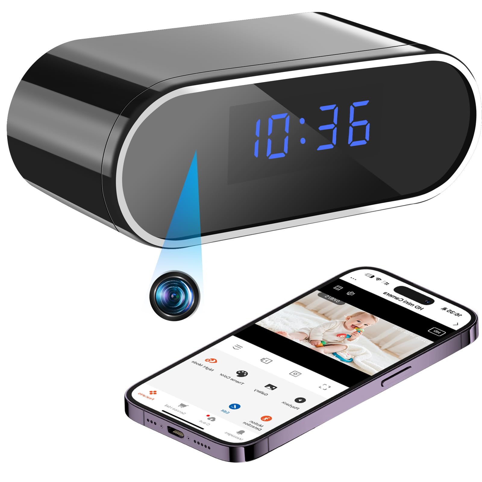 Mini Camera Espion, 5G Camera cachee WiFi