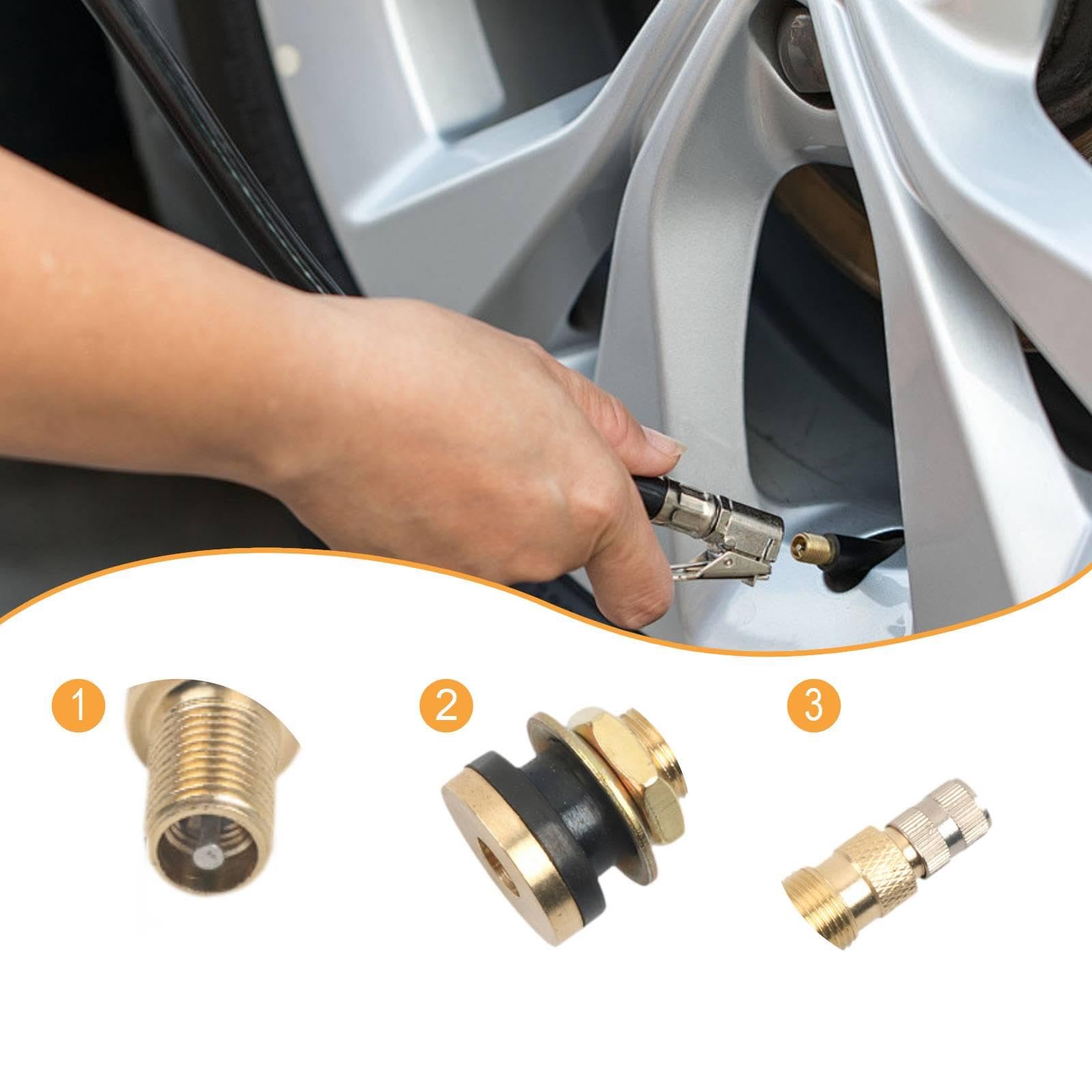 10 Stück Reifenventil TR618A Ventilstamm Schweres Messing Metall Ventilstamm Tubeless Luft Traktoren Austausch Werkzeug für Industrielle Maschinen