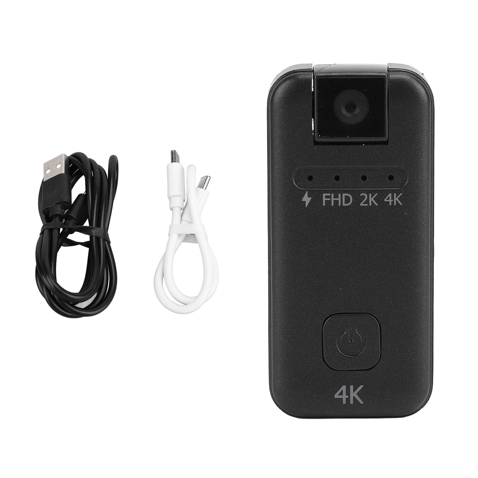 4K Mini Body Camera, Kamera Rozmiaru Kciuka, do Noszenia Kamera Akcji Wideo, 180 ° Rotatable Obiektyw, Nagrywanie Timelapse, do Biegania w Jazdzie na Rowerach Wędkarskich