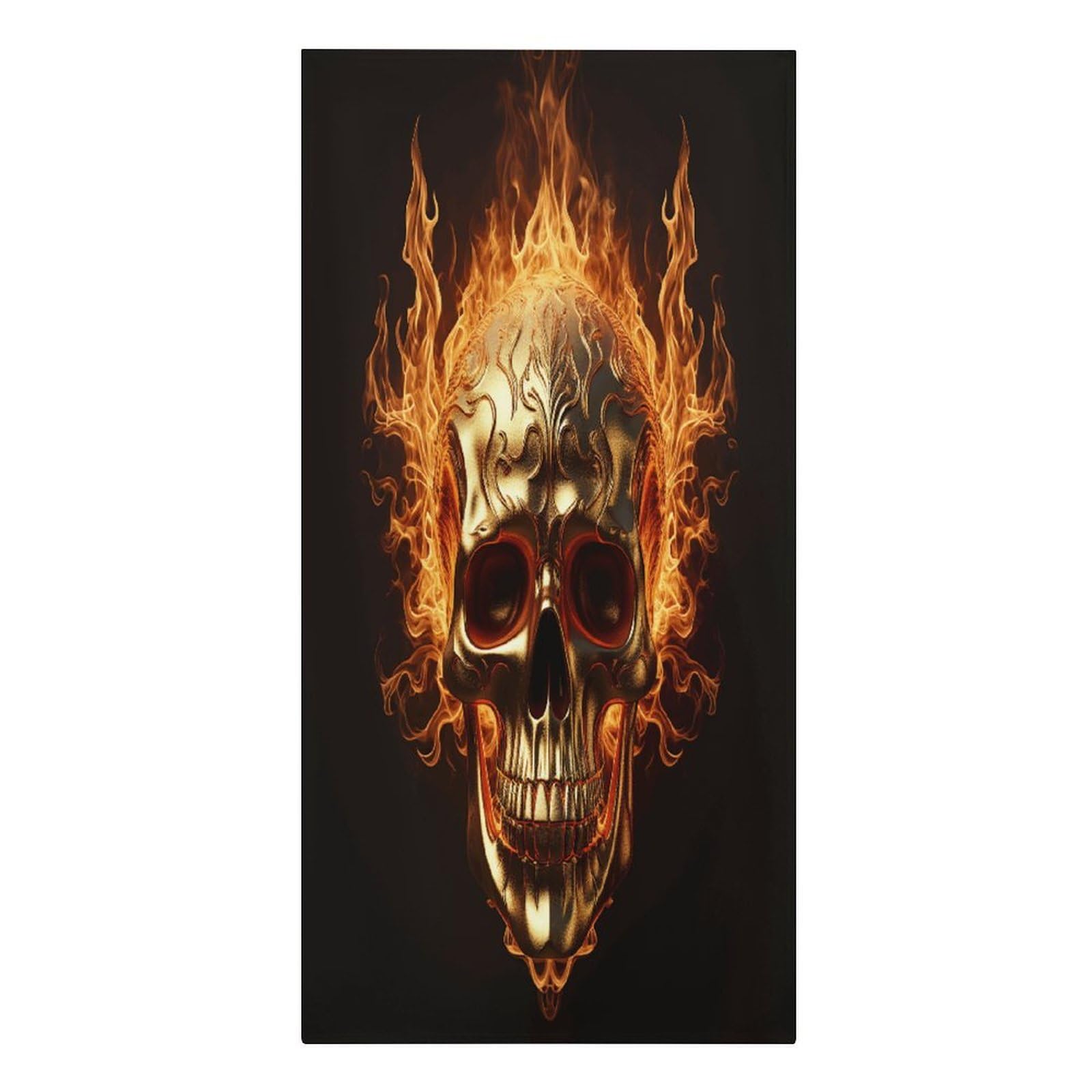 Adfgyerh Women's Style Skull And Flames Microfiber Sand Free Towels Large Quick-Dry. Beach Towel For Swimming Pool Camping Beach .Beach Accessories， They Are Essential Accessories For Adults, And Men, Vacation Gift