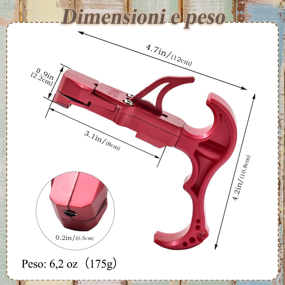 Dispositivo di Rilascio della Fionda da Pesca, Grilletto Portatile per Freccette, Accessori per Fionde, Grilletto per Catapulta per Il Rilascio Rapido di Freccette da Pesca
