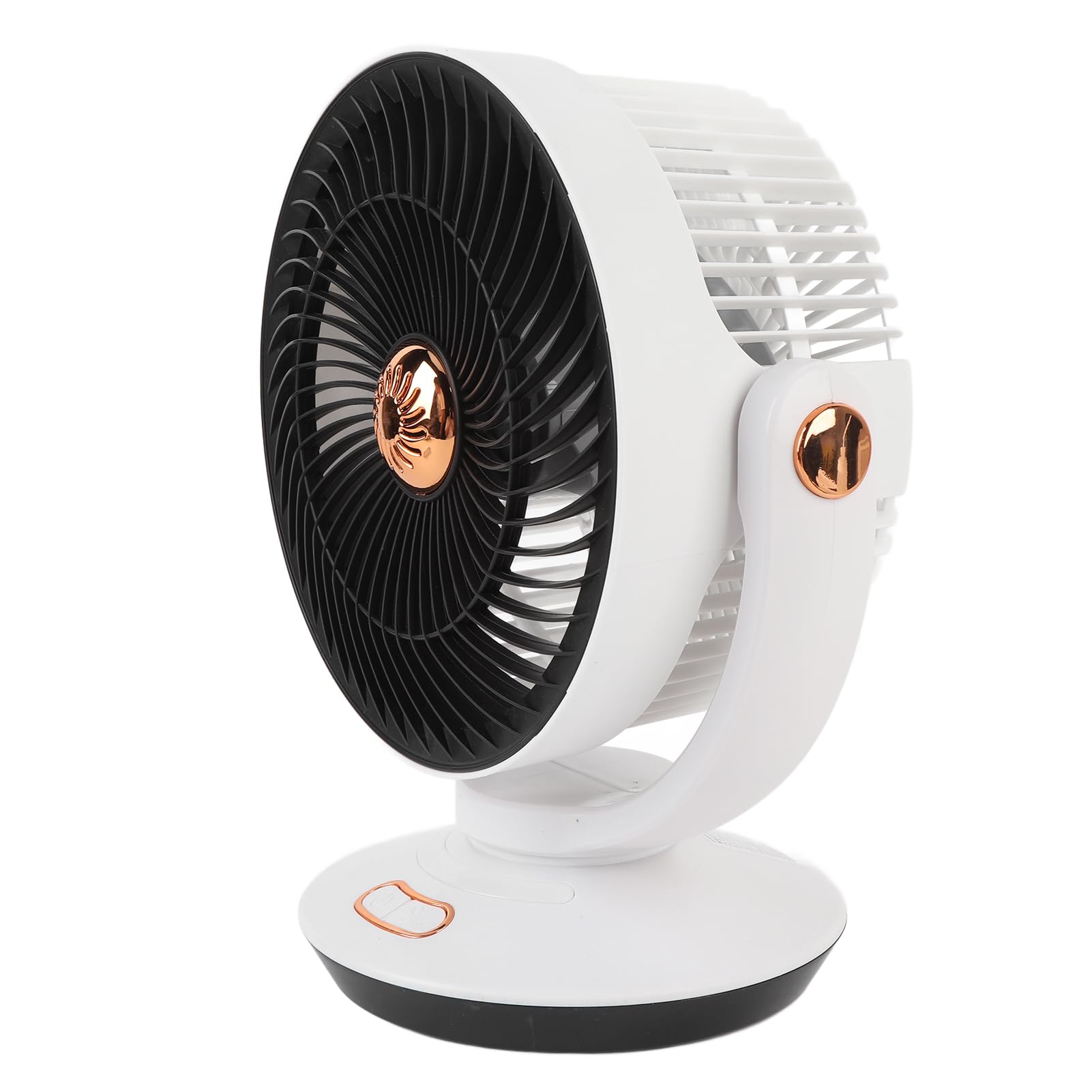 USB-Tischventilator für Schlafzimmer – 4 Geschwindigkeitsstufen, Tragbarer Oszillierender Luftzirkulator mit Sanftem Nachtlicht und Intelligenter App-Steuerung – Ideal für den Heim- und