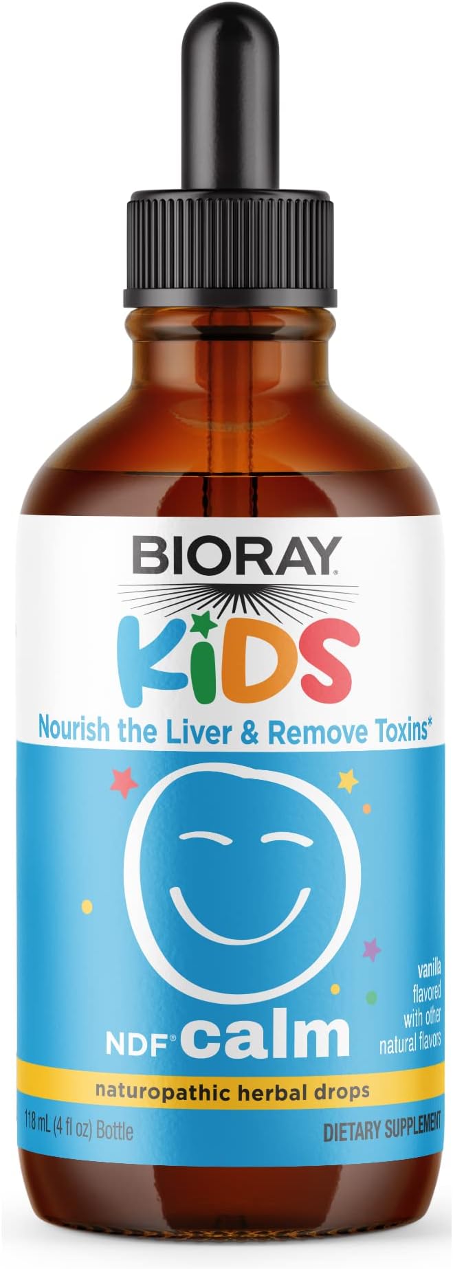 Kids NDF Calm, Vanilla - 4 fl oz - Nourish the Liver & Remove Toxins - Non-GMO, Vegan, Gluten Free - 2-4 Month Supply