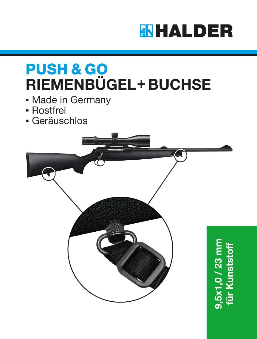 PUSH & GO Riemenbügel 9,5x1,0 für 23 mm Riemenbreite