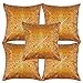 Handicraft Bazarr Federa per cuscino in broccato di seta Banarsi per cuscino quadrato da 46 pollici decorazione per divano, soggiorno, camera da letto, set di 5