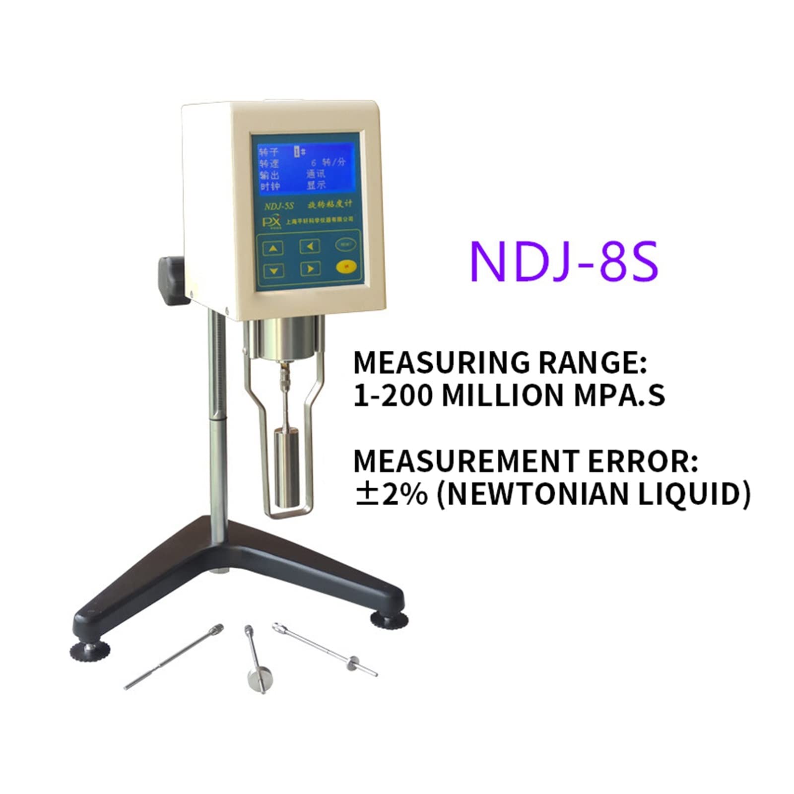 Digital Display Viscometer NDJ-8S Paint Water Tester Viscometer 1-2 Million Measuring Range Intelligent Viscometer,DIY Tools
