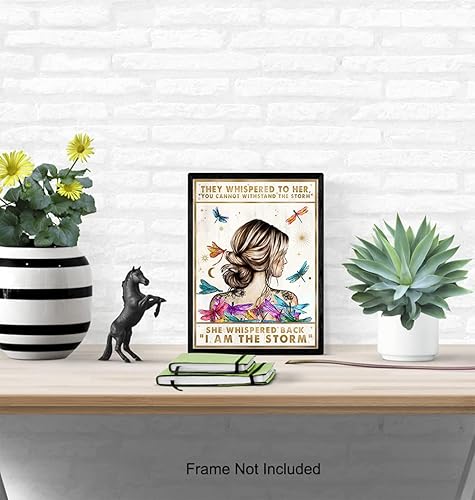 Miniatura 5 de Inspirational Positive Quotes Wall Decor - She Whispered Back I Am The Storm - Hippie Boho Wall Art - Motivational Poster - Encouragement Gifts for