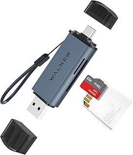 SD/Micro-SD Card Reader, WALNEW USB 3.0 and USB-C to SD/TF Memory Card Adapter for Mac,MacBook,Computer/PC,Laptop,iPad,Samsung Galaxy Android Phone,Support UHS-I SDHC/SDXC/MicroSD/MicroSDHC/MicroSDXC