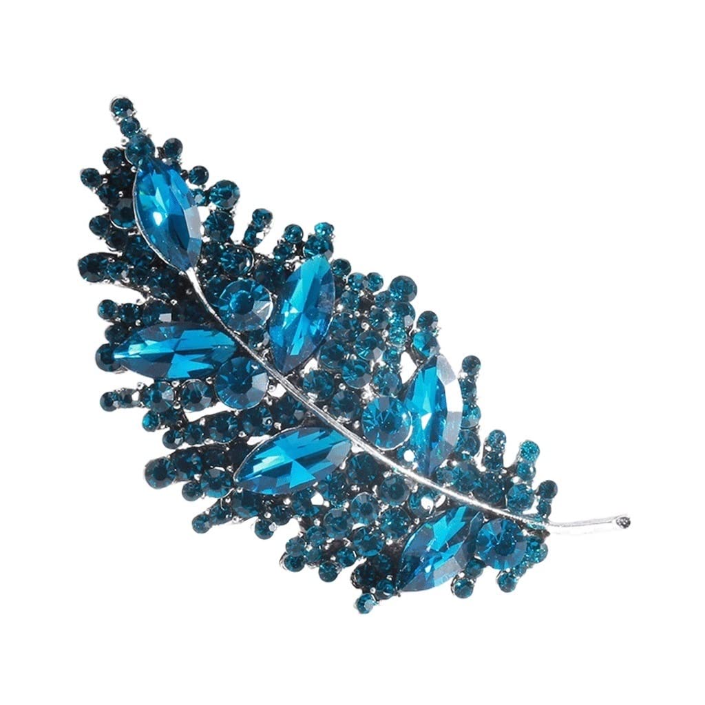 Strass Blatt Brosche Temperament Trend Weibliche Anti-Glare Schal Schnalle Schmuck Pin