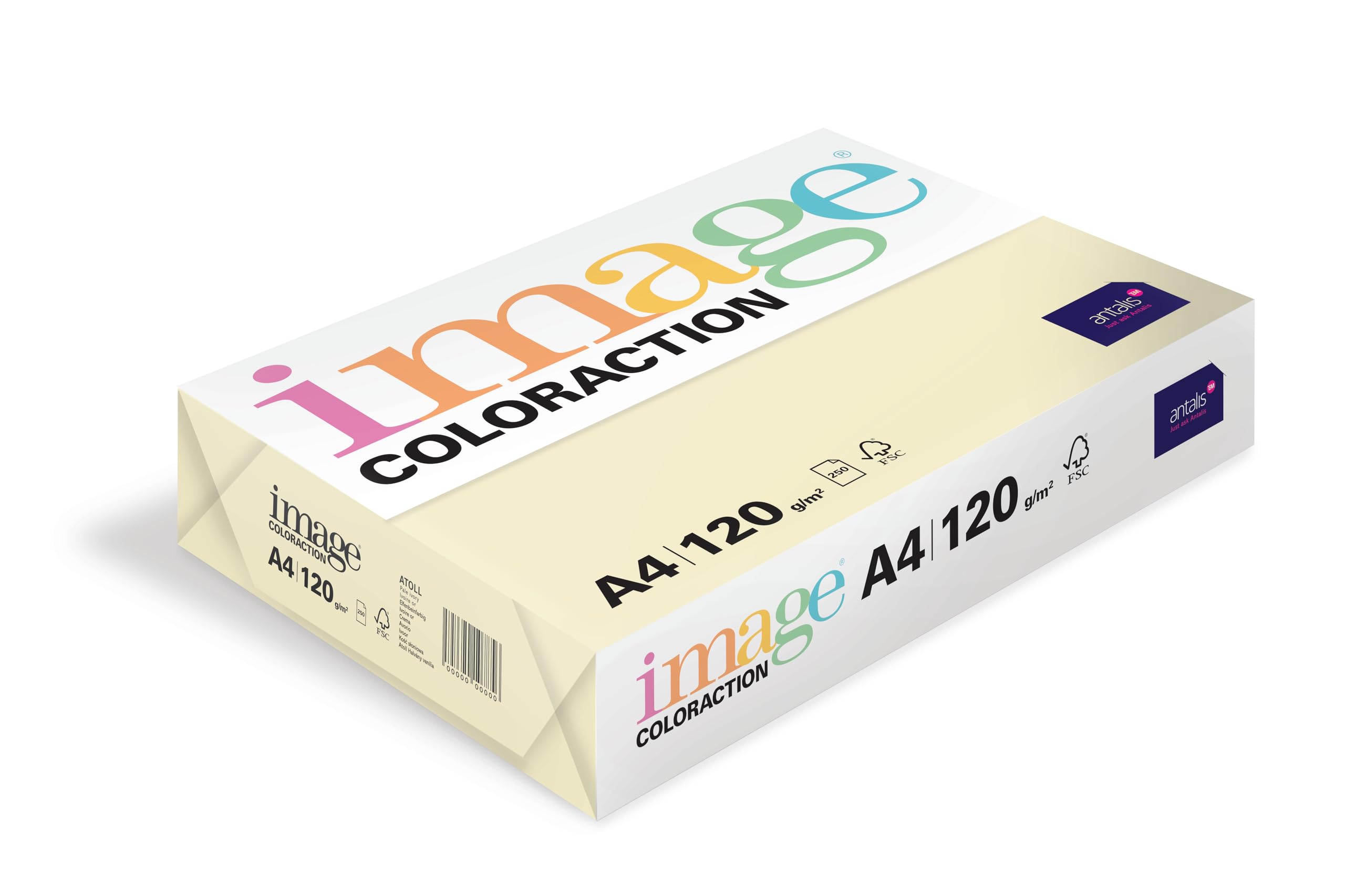 120 GSM A4 Coloraction Tinted Printer Copier Paper X 250 Sheets - Pale Ivory 3 Reams of 250