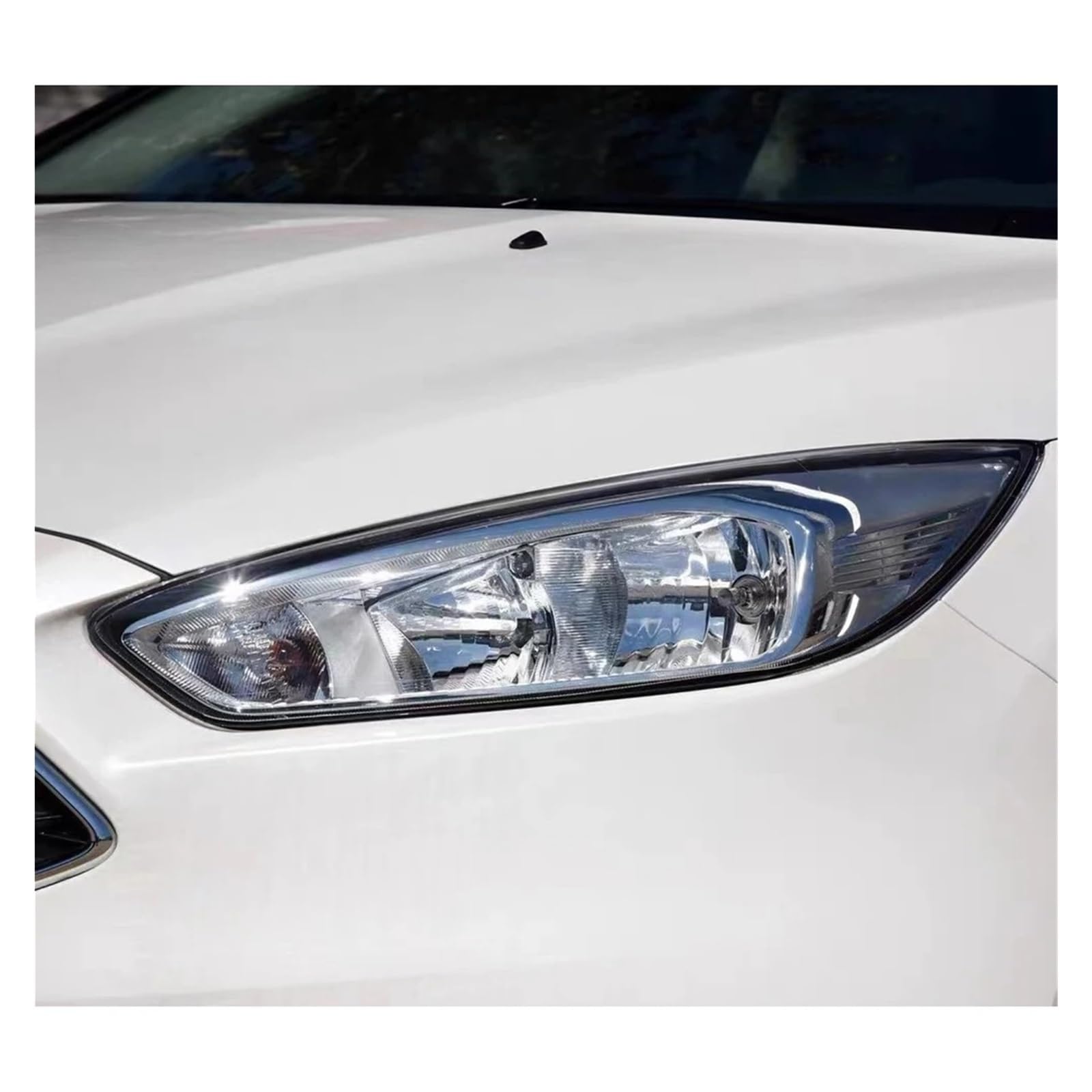 Auto Paralume Trasparente Per Ford Per Focus 2015-2017 1/2 Pezzi Copertura In Vetro Trasparente Per Fari Auto Paralume Vetro Trasparente(Left and right)
