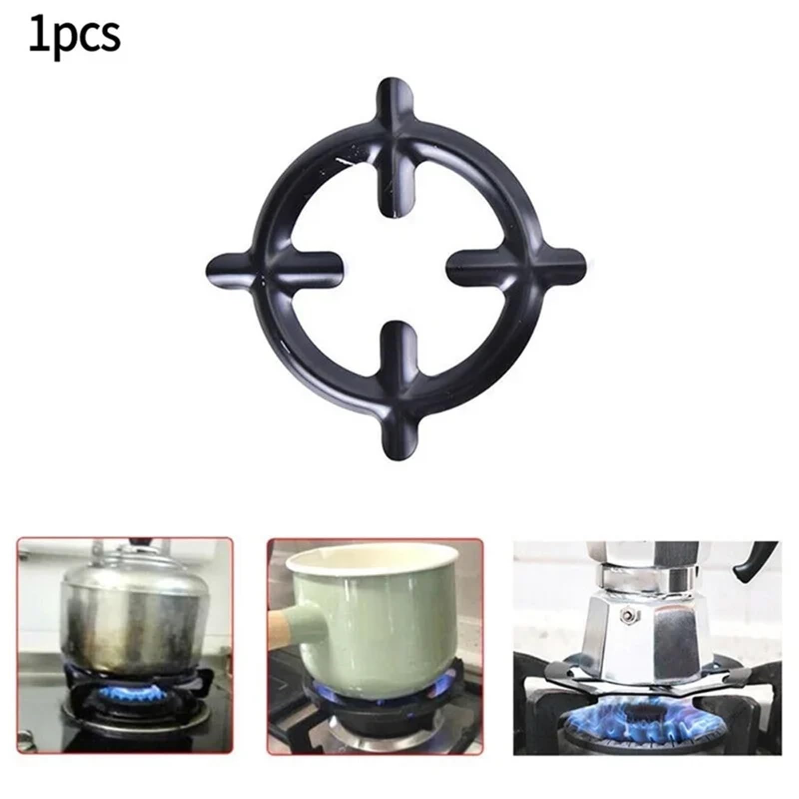Gasherdständer Topf Herd Ständer Herd Gas Ring Topf Reduzierer Untersetzer Kaffeekanne Ring Ständer Topf Matte Metall Brenner Herd Rost Küche Rack(5Pcs)