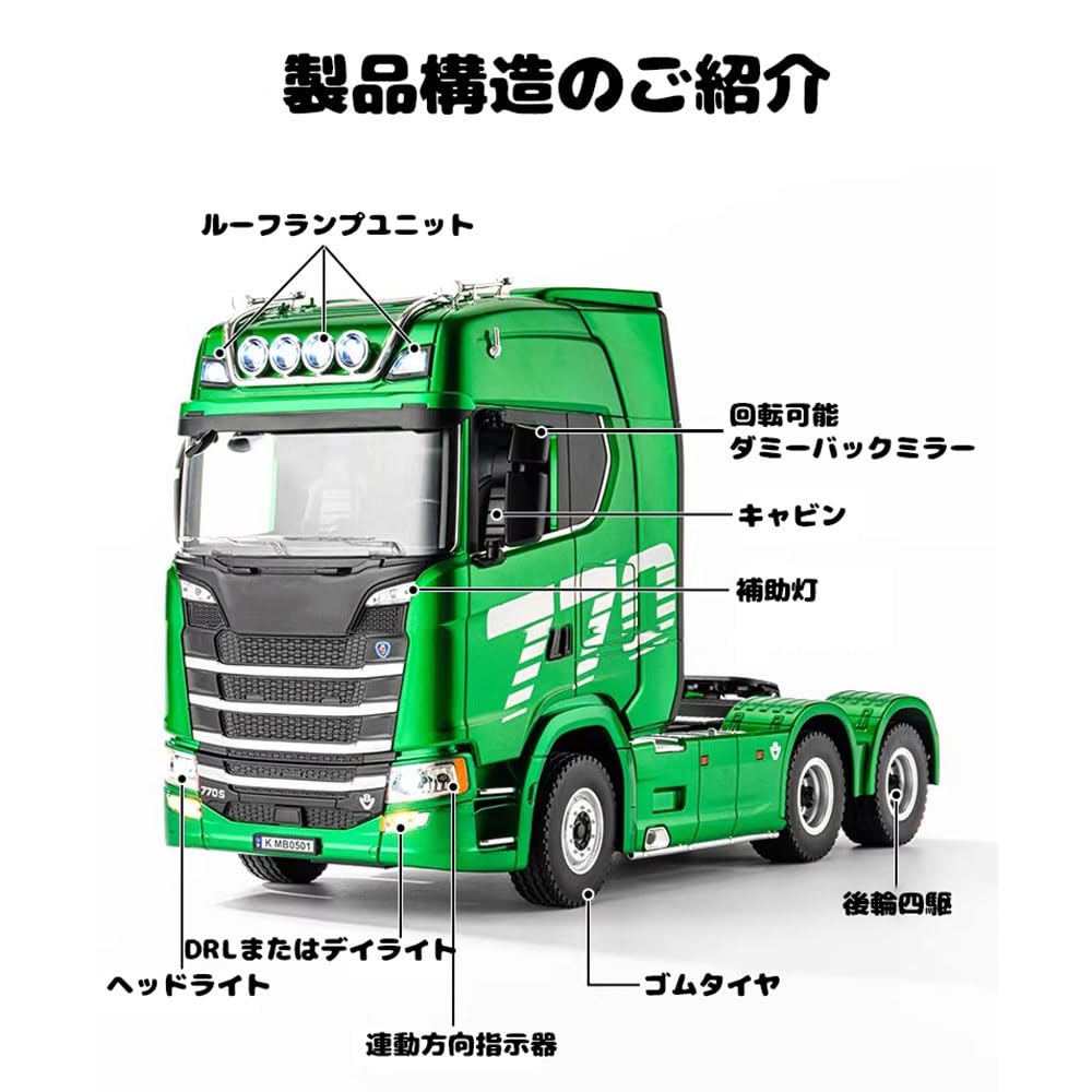 Amazon.co.jp: ラジコン セミトレーラー2.4GHz 1/18スケール スカニア