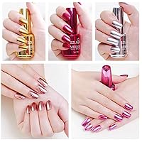 Vista 7 de Ochine Esmalte de uñas de gel de espejo, 0.6 fl oz, no irritante, de secado rápido, esmalte de uñas de color metálico