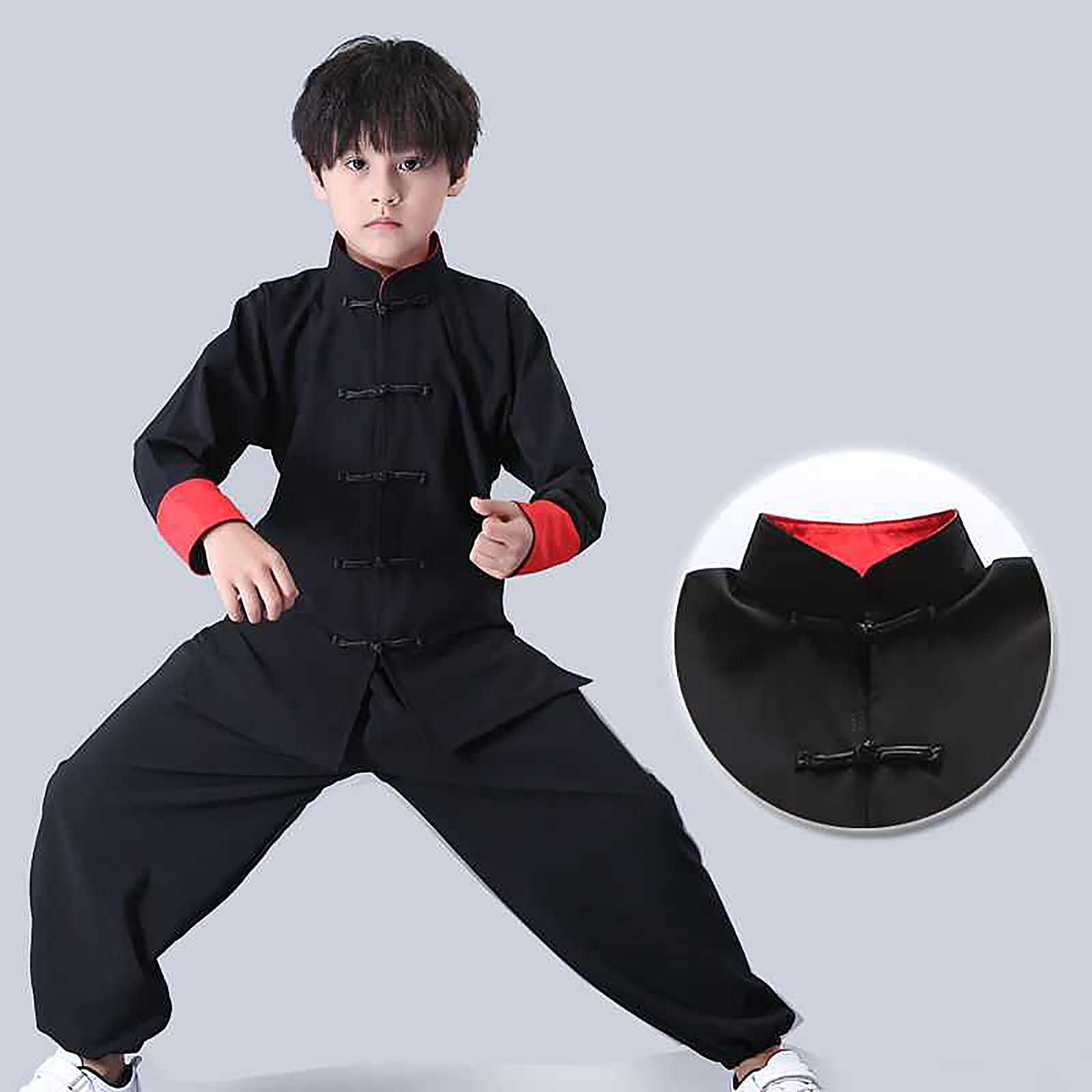 Dzieci chińskie tradycyjne stroje treningowe Kung Fu mundury do medytacji mundury do Tai Chi i medytacji Tai Chi jednolite, B, 3XL