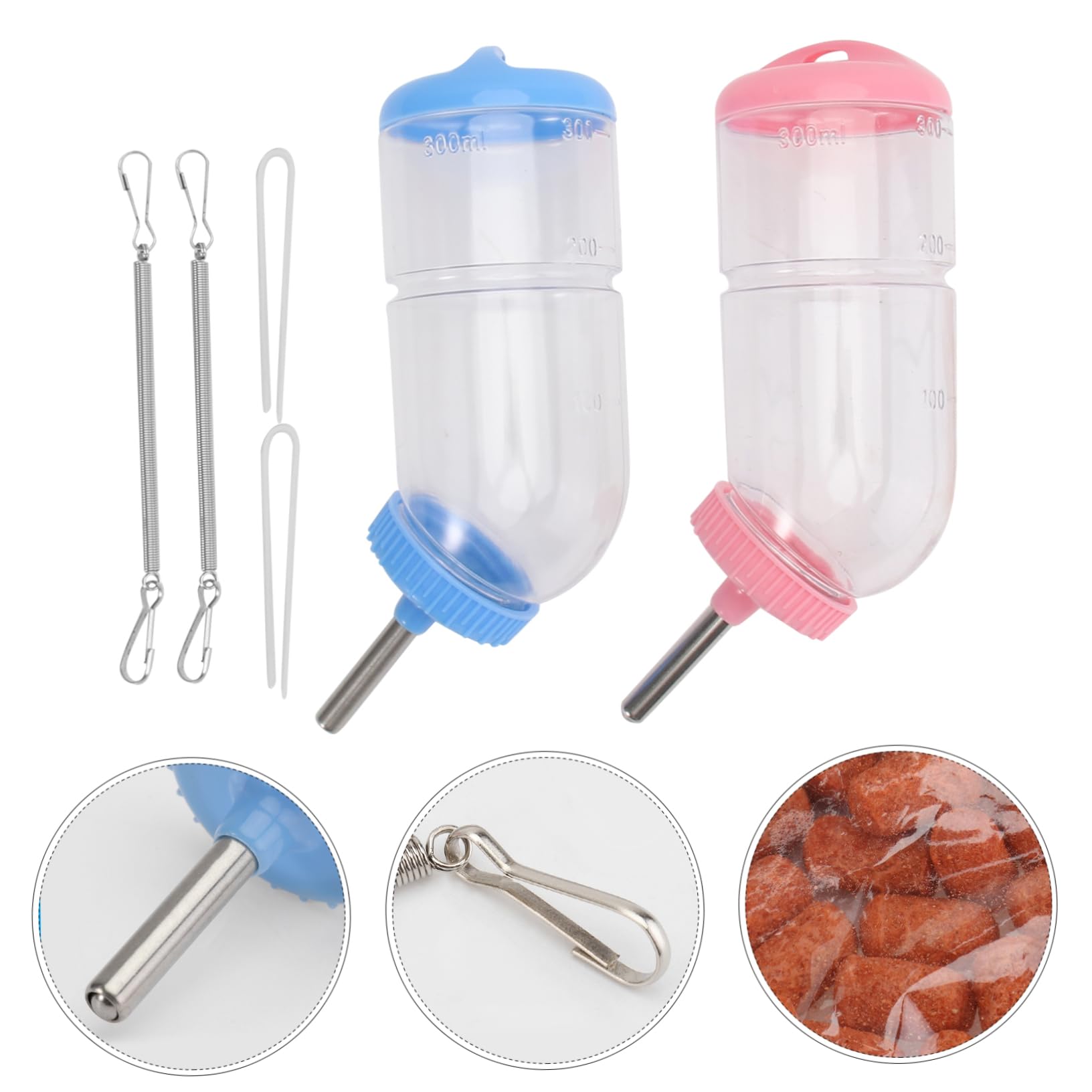 POPETPOP 6piezas Botella De Agua para Mascotas Bebedero Práctico para Conejos y Roedores Color Aleatorio Diseño para Hámsters y Cobayas