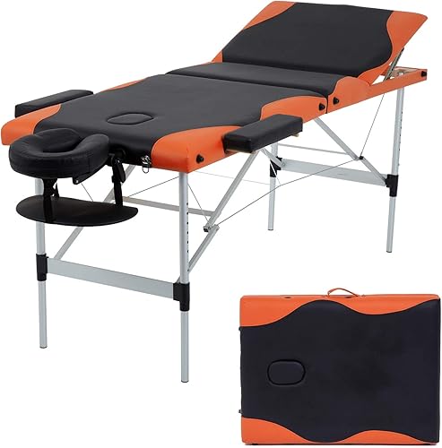 Miniatura 8 de Mesa de masaje portátil para pestañas, cama plegable de spa para terapia física, cama de tatuaje esteticista, borgoña Borgoña,Negro