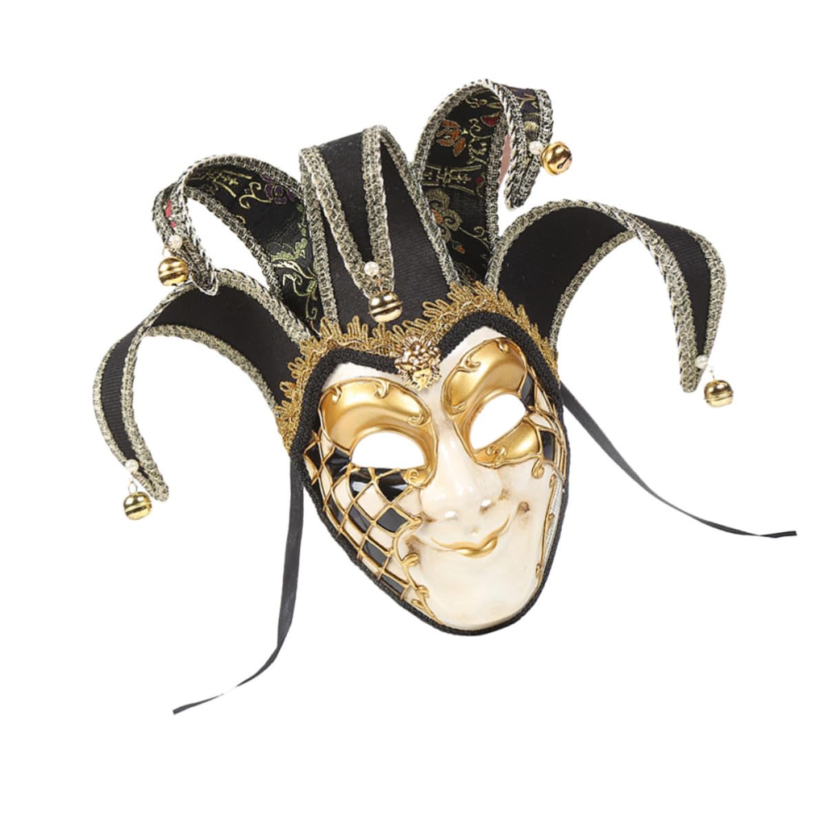 Toyvian Máscara Veneciana Vintage de Cara Completa para Carnaval y Fiesta, Material Plástico y Tela, Cómoda Olor, Adecuado para Mascaradas y Exposiciones de Animación