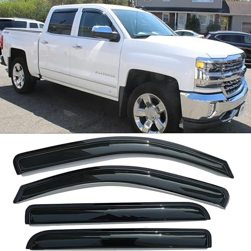 Vista 30 de Viseras laterales con cinta para ventana lateral, protectores de lluvia, deflectores de ventilación, para Nissan Altima 2019-2024, deflector