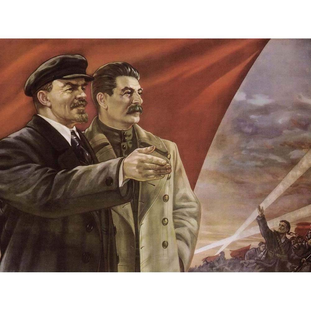 Amazon.co.jp: Stalin Lenin Communism Red Flag Soviet Ussr
