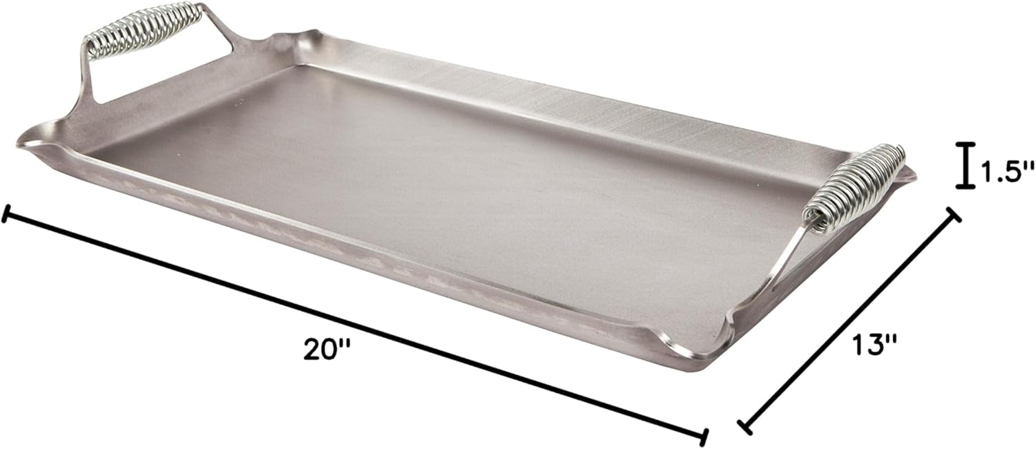 Rocky Mountain Cookware Master Chef 10 Gauge Steel Griddle, 13" x 20", Metal