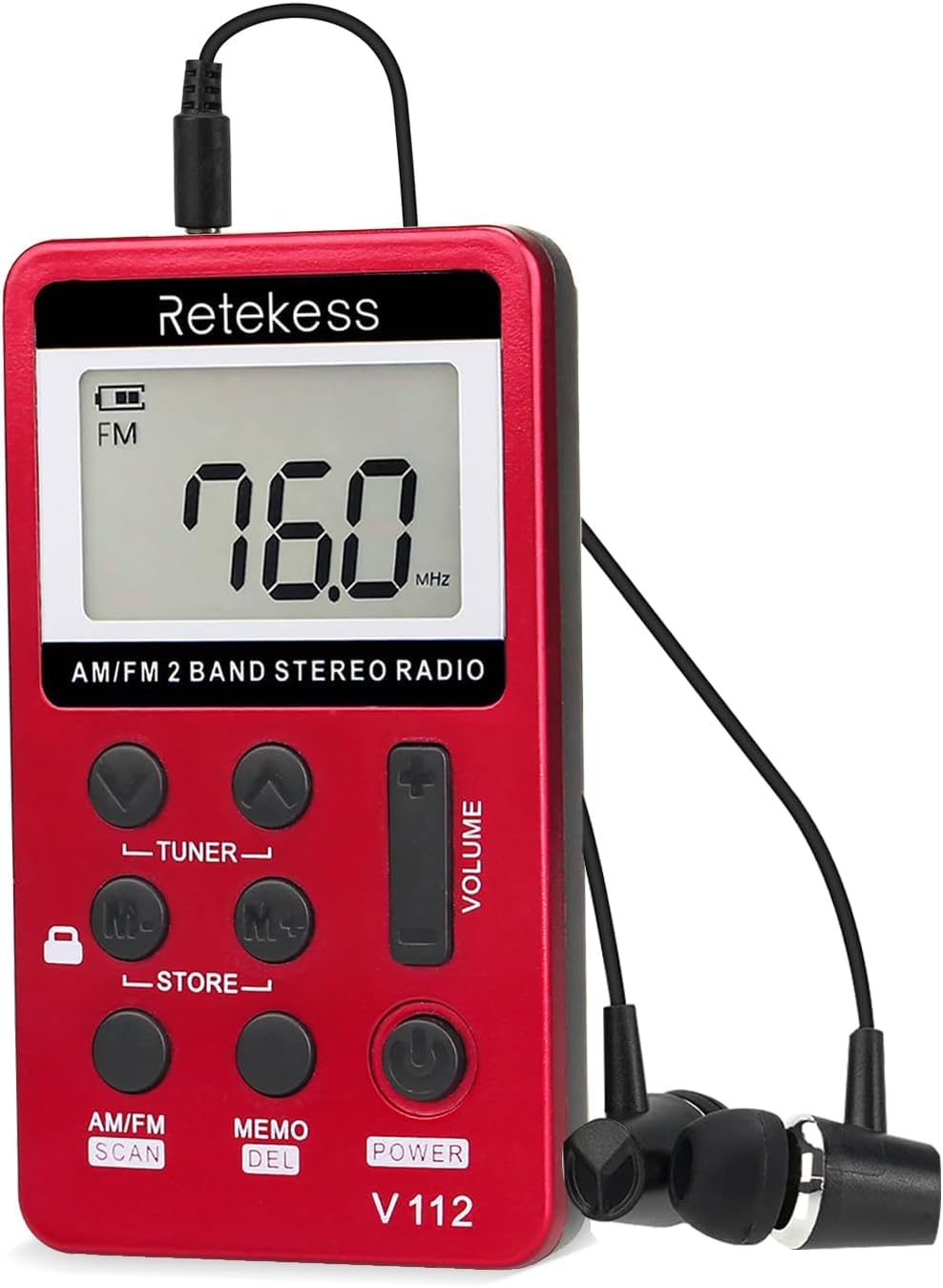 Amazon.co.jp: Retekess V112 ポケットラジオ 充電式 小型 ポータブル 