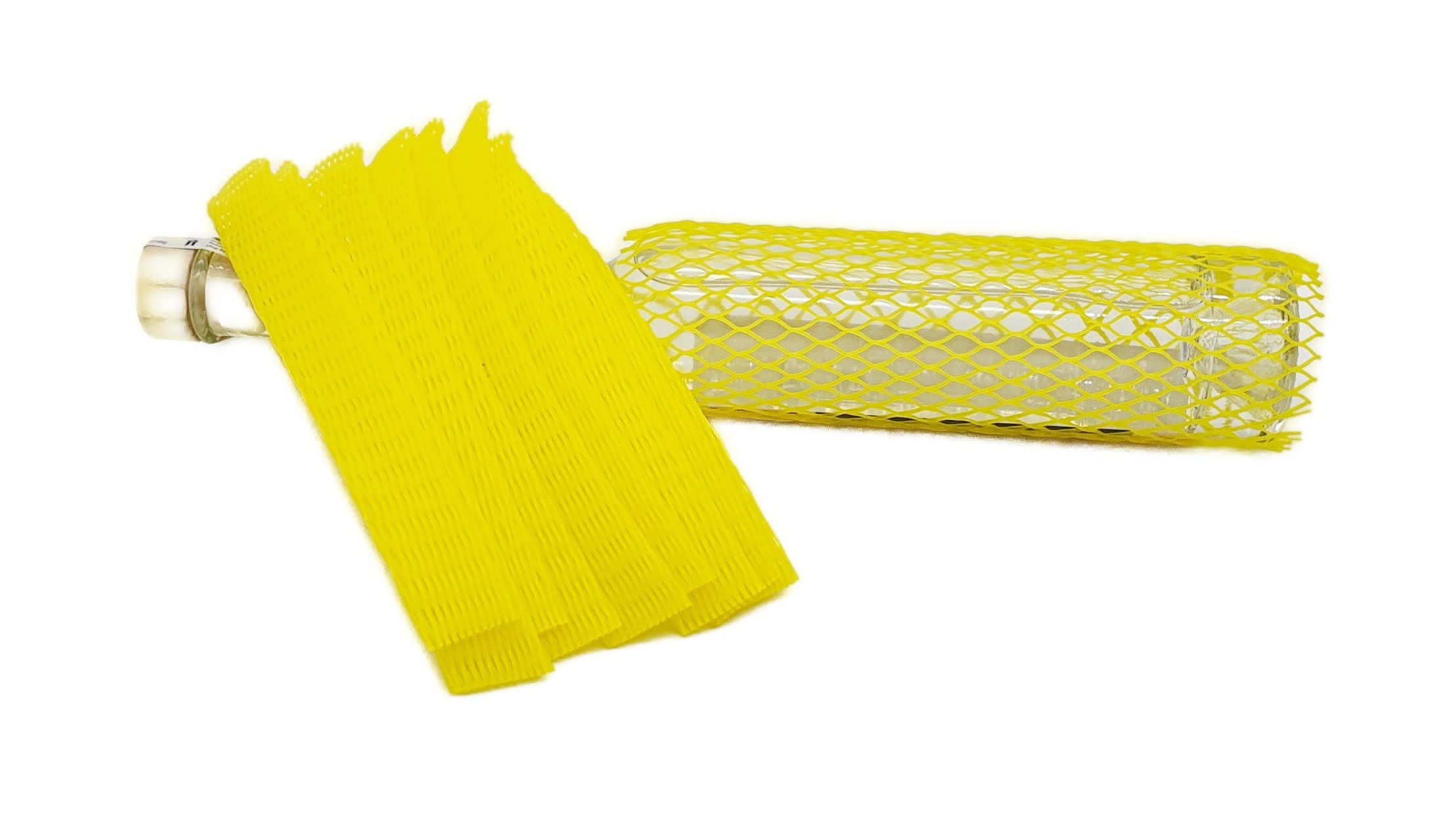 PWS Netzschlauch Ø25-50 mm, 200m, Gelb | Ausführung 29 g/m, Verpackungsnetz, Netzschutzschlauch, Oberflächenschutznetz